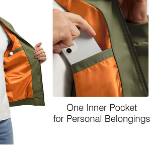 Chaqueta Bomber para Hombre al por Mayor OEM, Diseño Clásico, Chaqueta Cortavientos Ligera para Hombre - Product Image 5