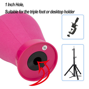 Nhà Máy Giá đen tóc giả cắt tỉa và tạo kiểu mannequin đầu tóc giả hiển thị và Restyling màu hồng đỏ bọt nút chai vải đầu - Product Image 3