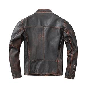 Otoño Invierno hombres Casual cremallera chaqueta de cuero hombres ropa delgada manga larga cuero moda chaqueta motocicleta chaqueta para hombres - Product Image 5