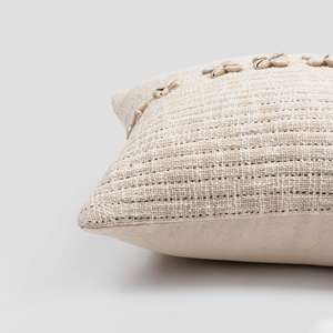 Luxury Modern Decorative Boho Outdoor <b>Shell</b> <b>Cushion</b> Cover Handwoven Decorative Throw Pillow Unique Boho Pillow By ITHL - Product Image 3