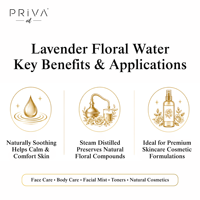 Eau Florale Biologique de Lavande PrivaOil en Gros - Hydrolat de Lavandula Angustifolia Certifié USDA Ecocert - Origine Agadir, Maroc - Pour Cosmétiques