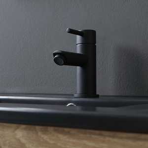 Matte Black Sink 60cm Natural Oak Wall-Hung Bathroom <b>Vanity</b> <b>Unit</b> Shanghai Collection - Product Image 3
