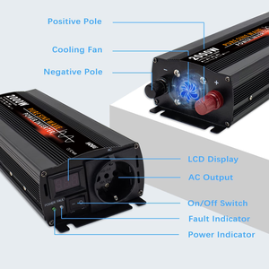 Inversor de Corriente para Auto HOULI de Onda Sinusoidal Pura, 2000W, 12V/24V a 220V, Inversor de Energía Solar de 2000 Vatios - Product Image 4