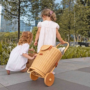 Panier en osier écologique avec roulettes, design moderne, rangement multi-usages - Product Image 5