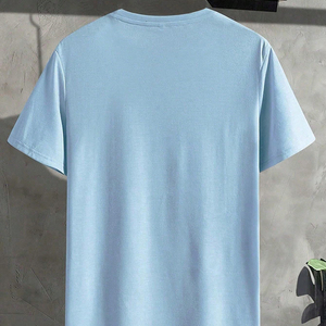 Vente en gros 100% T-shirt en coton pour hommes et femmes Pull à col rond avec impression de logo personnalisé avec motif solide quantité minimale de commande bas - Product Image 3