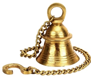Campana Colgante de Latón con Cadena, Campana de Barco Personalizada de Latón Hecha a Mano - Product Image 1