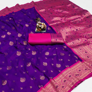 El último diseñador suave Banarasi seda Jacquard borde Saree por FabZone - Product Image 1