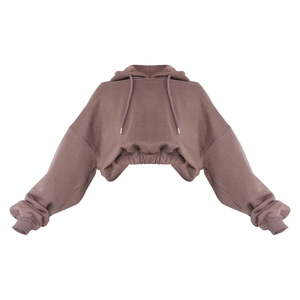 Sweat-shirt tendance prêt à porter pour femmes, fabriqué en un mélange de coton durable avec un espace pour logo personnalisé et une coupe à épaules tombantes - Product Image 1