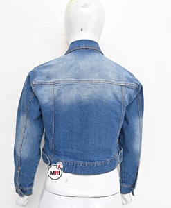 Vente en gros de veste courte pour femmes en denim respirant personnalisées coupe-vent d'hiver à col rabattu avec logo personnalisé confortable - Product Image 4