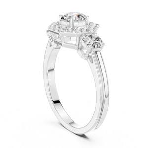 <b>Vintage</b>-Inspired 14K Solid <b>Gold</b> Lab Diamond Engagement <b>Ring</b> Octagon Cut Diamond Cluster for Wedding Occasions - Product Image 5