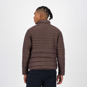 Veste matelassée personnalisée pour hommes manteau d'hiver de créateur matelassé rembourrage à bulles toile polyester verte col montant imperméable pour l'extérieur - Product Image 3