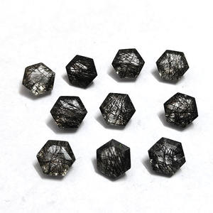 Cristal de cuarzo de rutilo negro, cristal hexagonal de 8x8 Mood OOD, 2,07 CT - Product Image 3