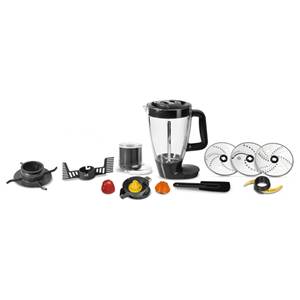 Procesador de Alimentos Moulinex FP825E10, 1000W, 3 Litros, Doble Potencia, Negro y Gris - Product Image 2