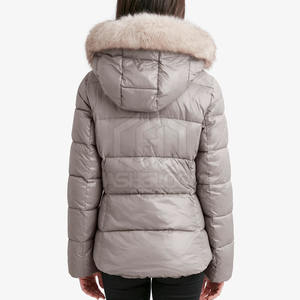 Veste d'hiver personnalisable pour femmes séchage rapide respirant peau de mouton tricoté 100% polyester remplissage à capuche chapeau détachable - Product Image 2