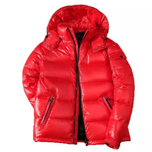 Veste d'hiver décontractée pour homme sur mesure OEM, coupe oversize, style sport, avec col montant en laine, matelassée, zippée, unie - Product Image 2