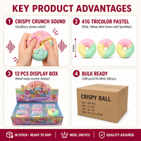 Jouet sensoriel Southpeak : Donut croustillant, jouets squishy, jouets anti-stress, vente en gros, usine OEM/ODM