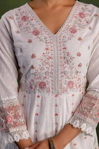 ชุดคอตตอนปักลาย anarkali kurta ผลิตจากผู้ผลิตทั่วโลกในราคาไม่แพง - Product Image 4