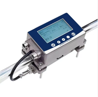 Small Diameter Ultrasonic Flowmeter External Clamp-On Non-Contact Liquid Measurement Pure Water Cold Heat Meter