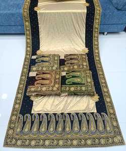 Les plus recherchés indien \ pakistanais traditionnel exclusif Georgette Saree Séquence Travail Sari Élégant Nuptiale Fêtes De Mariage Indien - Product Image 5