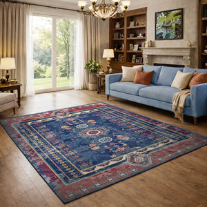 Alfombra de pasillo Yakut personalizada, vintage, con estampado digital de medallón, lavable, antideslizante, de pelo bajo, para pasillo, sala de estar, cocina - Product Image 1