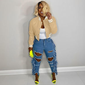 เสื้อแจ็คเก็ตสตรีเสื้อครอปทีมสำหรับผู้หญิงเสื้อผ้าสตรีปักโลโก้เสื้อครอป2025แฟชั่นออกแบบได้ตามต้องการ - Product Image 5