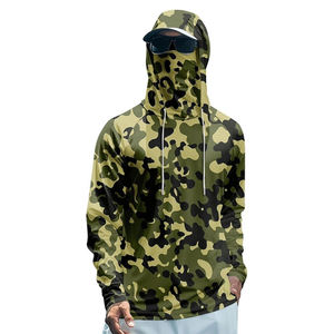 Sweat à capuche camouflage à manches longues pour homme, UPF 50, anti-UV, vêtements de pêche, pull-over - Product Image 1