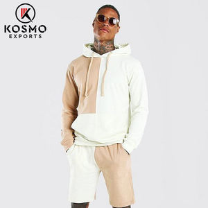 Ensemble sweat à capuche et short pour hommes ensemble sweat à capuche et short uni pour hommes ensemble jogger fitness unisexe décontracté - Product Image 3