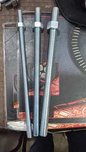 <strong>1/2</strong> INCH THREADED <strong>BAR</strong> RODS 2 METERS LONG ZINC PLATED CARBON STEEL MS IRON