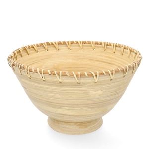 Grand bol en bambou vaisselle naturelle décor de présentation de repas attrayant produits vietnamiens en gros écologiques - Product Image 2