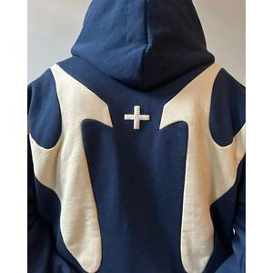 100% coton personnalisé hommes survêtement lourd Jogging pantalons de survêtement à capuche ensemble 3D pour bouffée impression avant Logo brodé hiver - Product Image 3