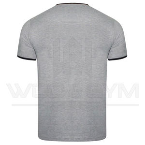 T-shirt pour homme à séchage rapide avec logo personnalisé, motif uni, nouvelle arrivée, coton et polyester, vêtements de sport décontractés - Product Image 4