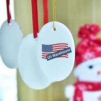 Longstar gros personnalisé personnalisé décoration suspendue en gros blanc Sublimation noël céramique Mdf ornements