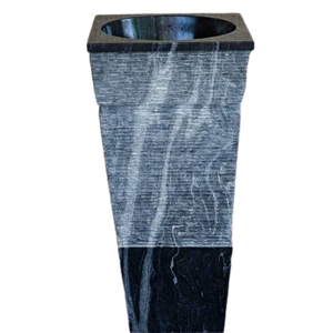 Catégorie de produit Lavabo en pierre sur pied noir Triton - Product Image 1