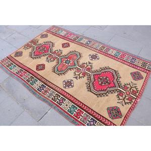 พรมวินเทจตุรกี ขนาด 4.2x6.3 ฟุต ลายดอกไม้สีแดง - Product Image 2
