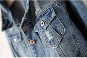 Chaqueta Vaquera Informal de Estilo 2024 para Mujer, Talla XL, Logotipo Personalizado Bordado, Precio de Mayoreo, Chaqueta de Tela Económica - Product Image 6