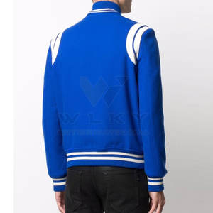 Vestes pour hommes OEM de haute qualité en tissu velours côtelé pour garder la chaleur blouson de baseball letterman pour hommes - Product Image 4