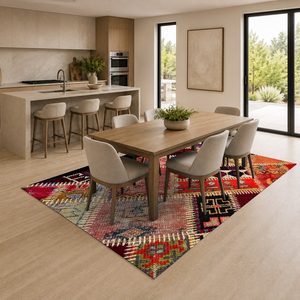 <b>RUGS</b> DEPOT LXDP-0564 Wholesale Red Burgundy Modern Vintage Digital Printed Machine Washable Chenille Area <b>Rug</b> <b>Non</b> <b>Slip</b> - Product Image 4