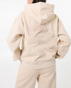 Sudadera con Capucha de Forro Polar de Algodón Lisa de Alta Calidad, con Bolsillo Tipo Canguro, Logotipo Personalizado, Ropa Deportiva para Mujer - Product Image 2