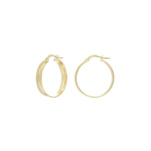 ต่างหูห่วงกลมขัดเงาคุณภาพสูง 2begold 10 เปอร์เซ็นต์ ท่อภายนอกเคลือบทอง 18K บนตัวเรือนเงินแท้ 925 ด้านในสีเหลือง ขนาด 20 มม. - Product Image 1