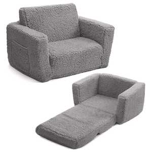 Canapé-lit 2-en-1 Sherpa pour enfants, <span class=keywords><strong>fauteuil</strong></span> <span class=keywords><strong>convertible</strong></span> pour enfants, mobilier moderne en peluche pour enfants - Product Image 3