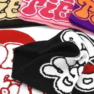 Fashion Print Colorful Jacquard Letter <b>Cap</b> Fashion <b>Wool</b> Cold <b>Caps</b> Unisex Wholesale Logo Knitted Skull <b>Cap</b> Beanie Hats - Product Image 3