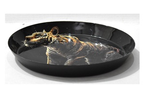 Hot New Animal Series Tiger Pattern Assiette de fruits Salade Plat Set Fer écologique avec technique d'émail de couleur stocké pour les fêtes - Product Image 4