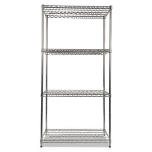 Alera ALESW503624SR - Kit de estanterías industriales de alambre de 4 niveles con certificación NSF, 36 pulgadas X 24 pulgadas X 72 Pulgadas Ajustable Plateado - Product Image 2
