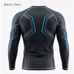 Custom Logo Short Rash Guard Swimwear Men Quick Dry UPF 50+ <b>Compression</b> Shirts BJJ MMA Grappling Swim Jersey Breathable - Product Image 2