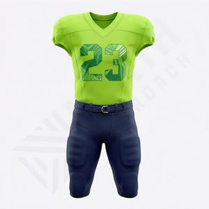 Conjunto de Uniforme de Fútbol Americano Juvenil Personalizado al por Mayor, Transpirable, Unisex, 100% Impreso, Ropa Deportiva de Alto Rendimiento para Entrenamiento - Product Image 1