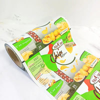 Rouleau d'emballage automatique de qualité alimentaire, Film PET PE plastique Aluminium laminé personnalisé imprimé bobp Flexible Non adhésif PVC souple