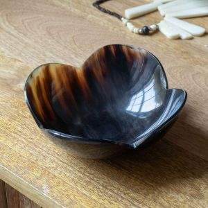 Bol à fruits en corne de buffle artisanal de haute qualité, design agate naturel, style classique, poli, compatible lave-vaisselle, empilable, pour la maison - Product Image 3