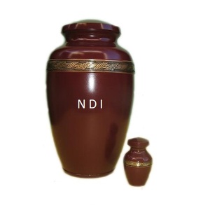 Urnas de cremación de madera de estilo real europeo, urnas de recuerdo conmemorativas de acabado impreso esmaltado para cenizas, urnas de cremación conmemorativas - Product Image 5