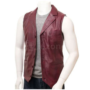 Best Quality <b>Men</b> Leather <b>Vest</b> with Pockets <b>Utility</b> Design <b>Men</b> Leather <b>Vest</b> for Outdoor and Travel Use - Product Image 1