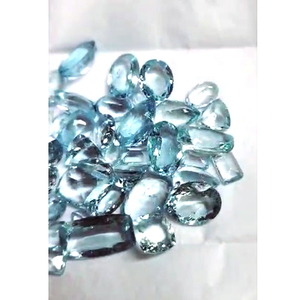 39 pièces d'aigue-marine naturelle 8mm à 17mm ovale poire octogone facette 105 Cts Lot Iroc ventes coupe de pierres précieuses de haute qualité US $373 pour tous - Product Image 3